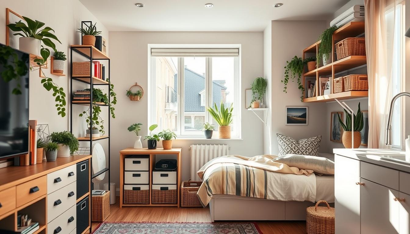 How can I maximize storage space in a small apartment?