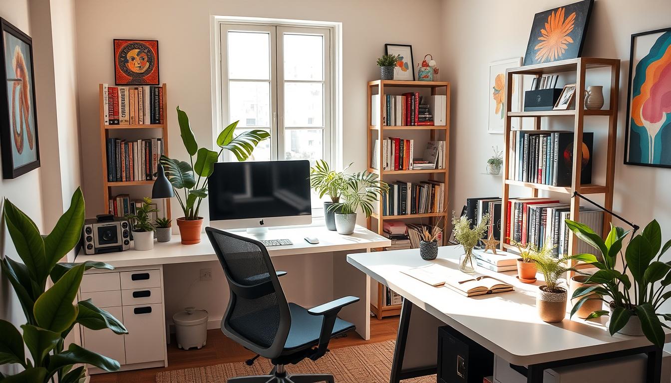 How do I create a functional home office space?