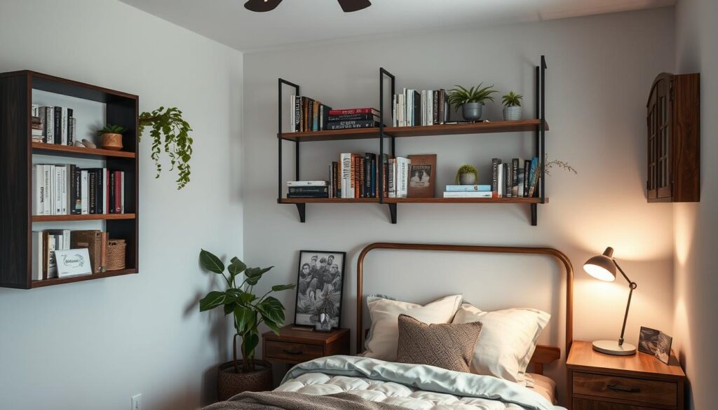 wall-mounted shelves